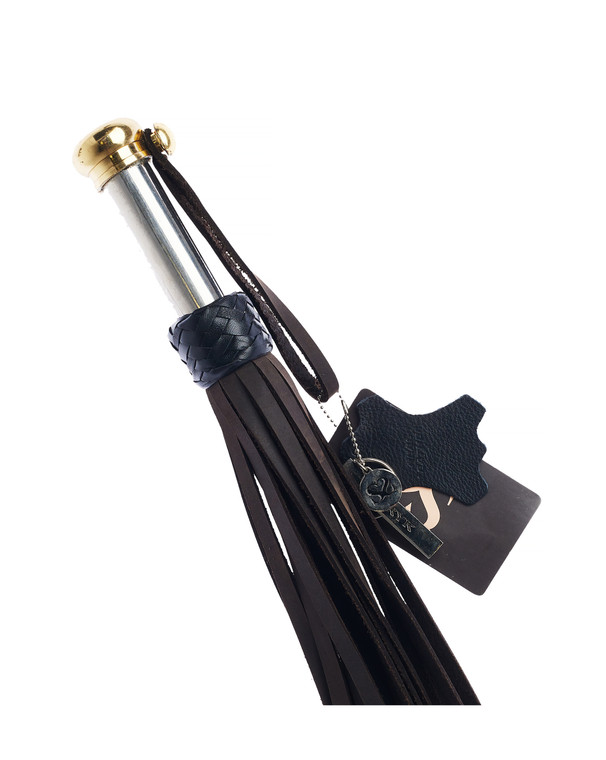 245007 - Bound X Nubuck Leather Flogger With Metal Handle
