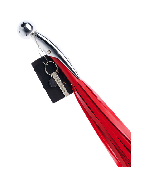 244976 - Bound X Silicone Flogger With Metal Handle