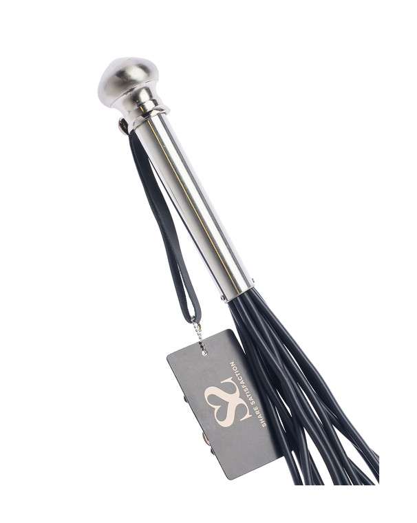 244974 - Bound X Silicone Round Tail Flogger With Metal Handle