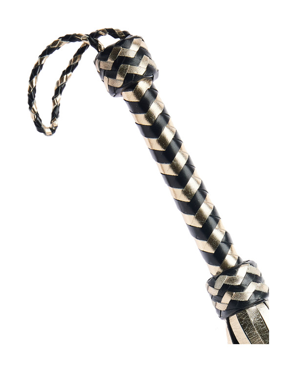 244914 - Bound X Glow In The Dark Metallic Leather Flogger