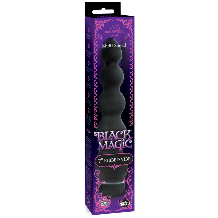 126319 - Black Magic 7 Inch Ribbed Vibrator