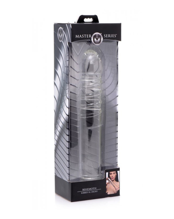 214914 - Behemoth Ribbed Xl Glass Dildo