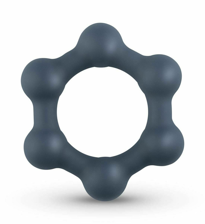 252812 - Boners Hexagon Cockring With Steel Balls