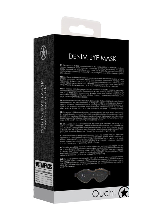 250034 - Denim Eye Mask - Roughened Denim Style