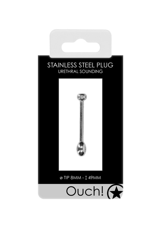 270100 - Urethral Sounding - Stainless Steel Plug - 8Mm