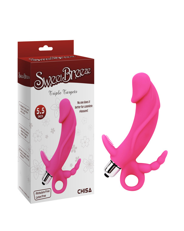 222030 - Triple Targets Anal Vibrator - 5.5 Inch