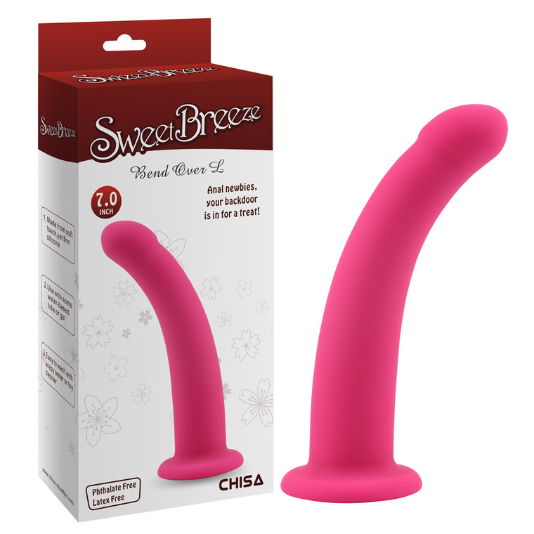 222046 - Bend Over Suction Cup Dildo - 7 Inch