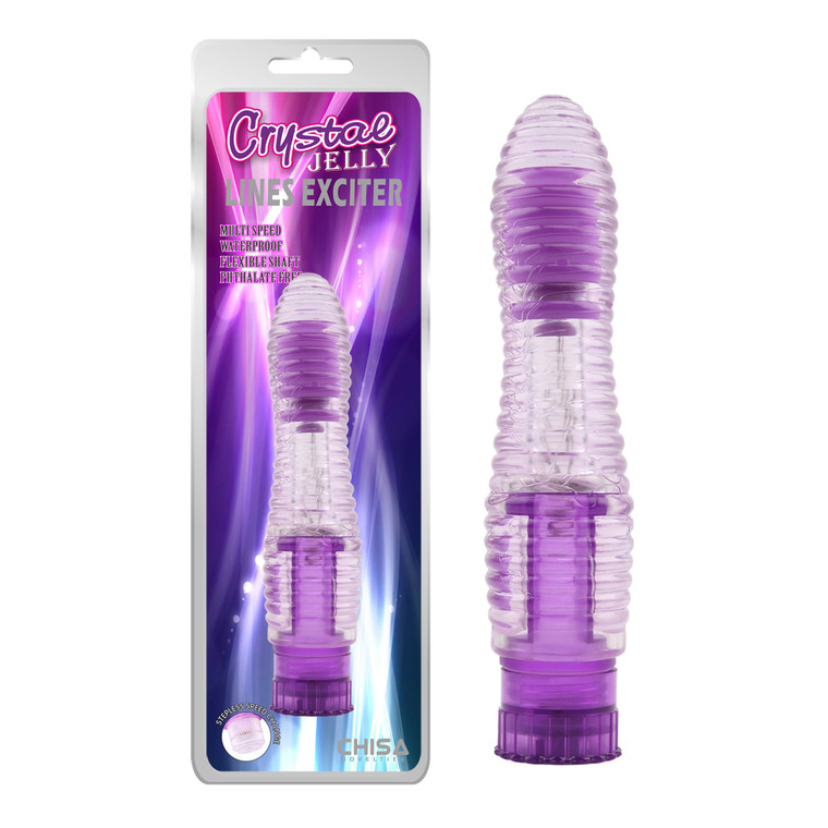 222111 - Lines Exciter Ribbed Vibrator - 6.3 Inch