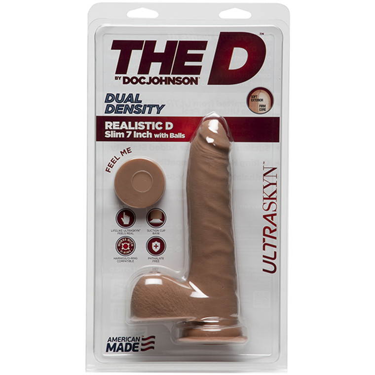 220365 - The Ultraskyn Realistic 7 Inch Slim Dildo With Balls