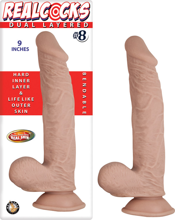 253621 - Nass Toys Dual Layered Dildo No.8 - 9 Inch