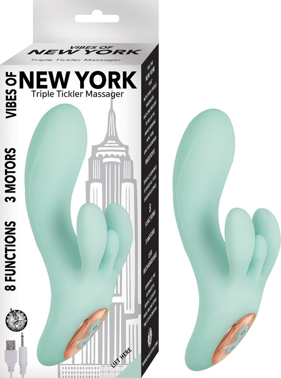 253814 - Vibes Of New York Triple Tickler Massager - 7 Inch
