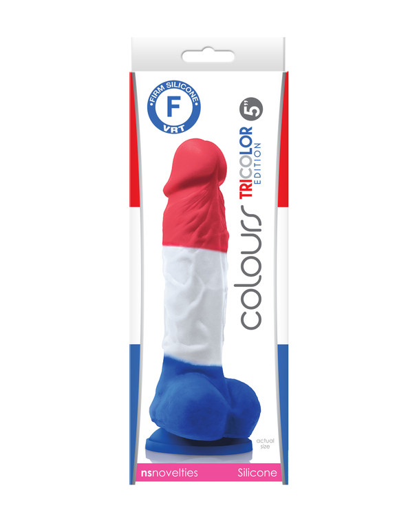 263735 - Colours Pleasures Tri-Colour Dildo - 6.7 Inch