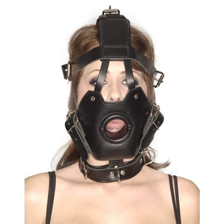 8152 - Strict Leather Premium Muzzle with Open Mouth Gag