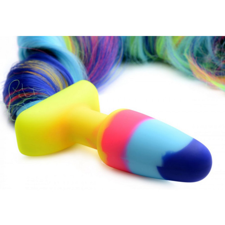 241927 - Tailz Rainbow Unicorn Tail Anal Plug - 24 Inch