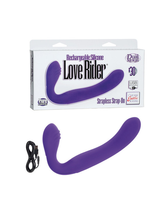 140193 - Rechargeable Silicone Love Rider Strapless Strap-On