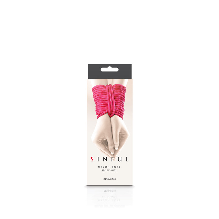 231129 - Sinful Nylon Rope 25 Ft Pink