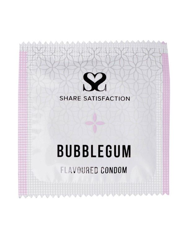 269825 - Share Satisfaction Bubblegum Flavoured Condom 3 Pack