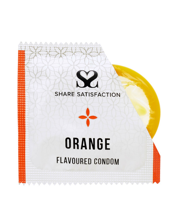 270274 - Share Satisfaction Orange Flavoured Condoms 100 Bulk Pack