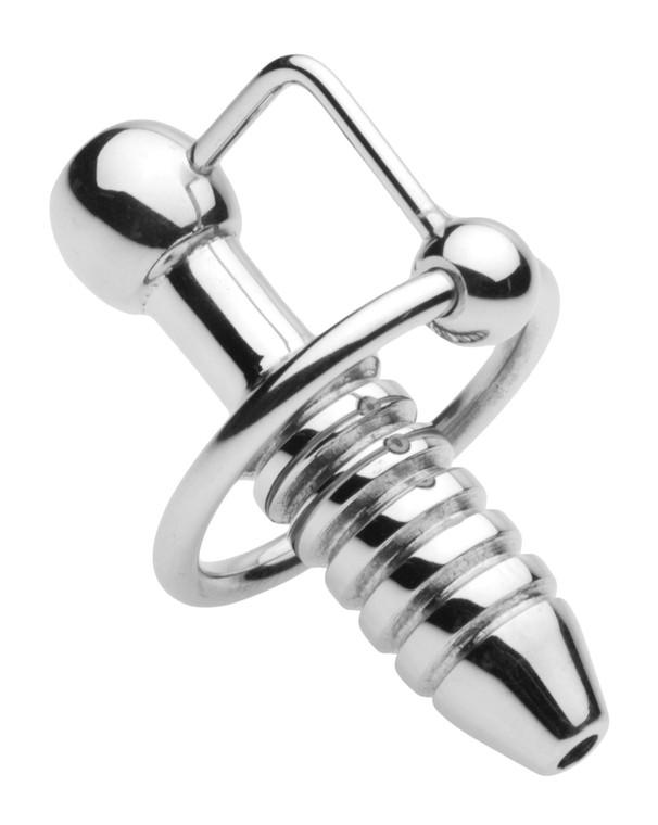 141134 - Xl Ribbed Urethral Sound With Hollow Core