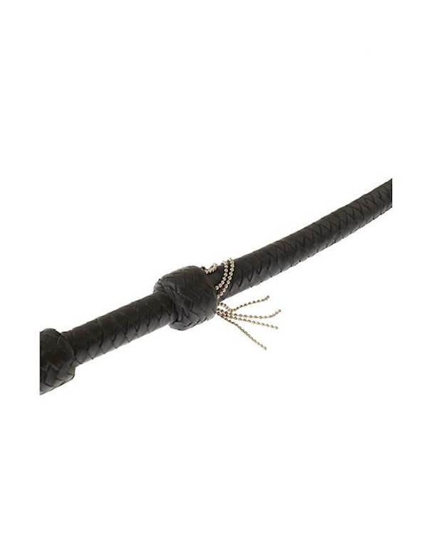 245134 - Bound X Leather Tassel Whip with Silver Balls