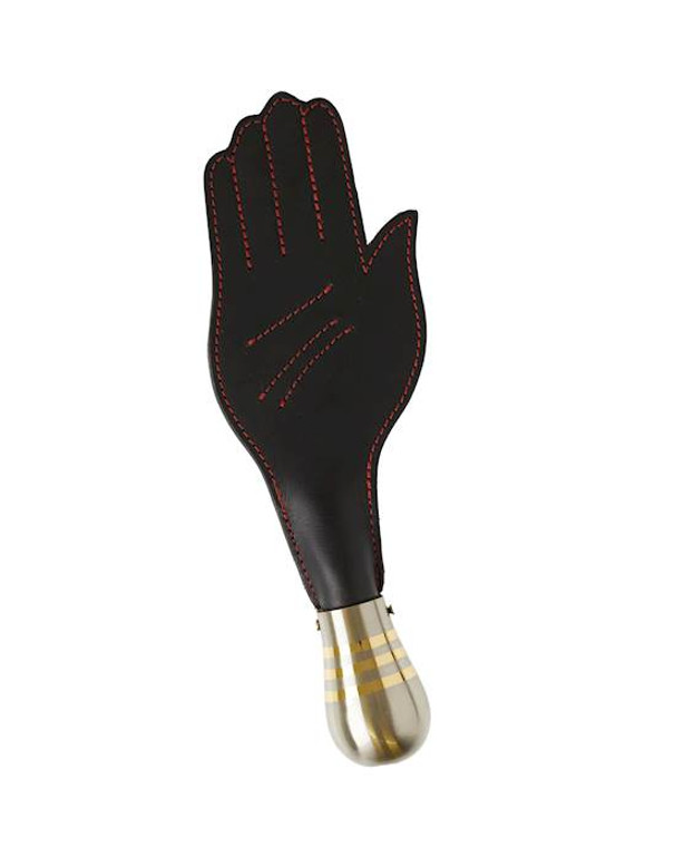245227 - Bound X Leather Hand Paddle with Bulb Handle