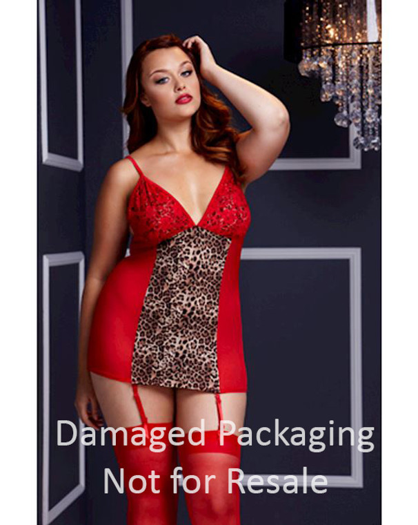 278364 - Leopard Basque w/ Garter