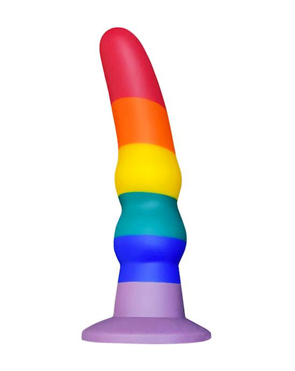 272513 - Nood Colours - Rainbow Rippled Dildo - Foil Bag