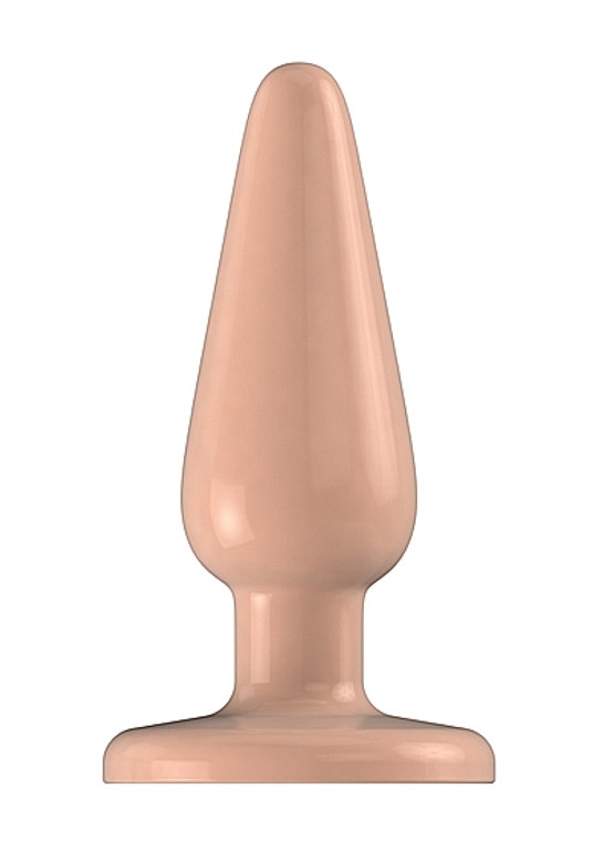 157946 - Bottom Line Buttplug Rubber Flesh 7 In Model 1