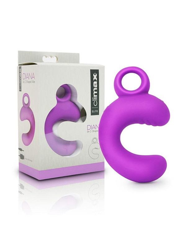 167745 - Climax Elite Diana Rechargeable 9X C-Shaped Vibe
