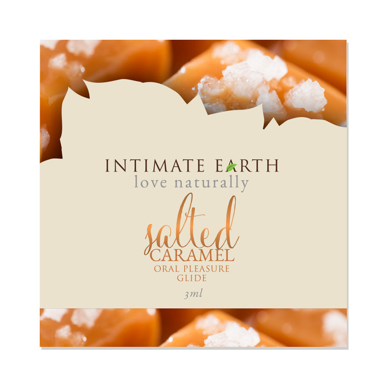 176129 - Intimate Earth Oral Pleasure Glide Salted Caramel Foil 3 Ml