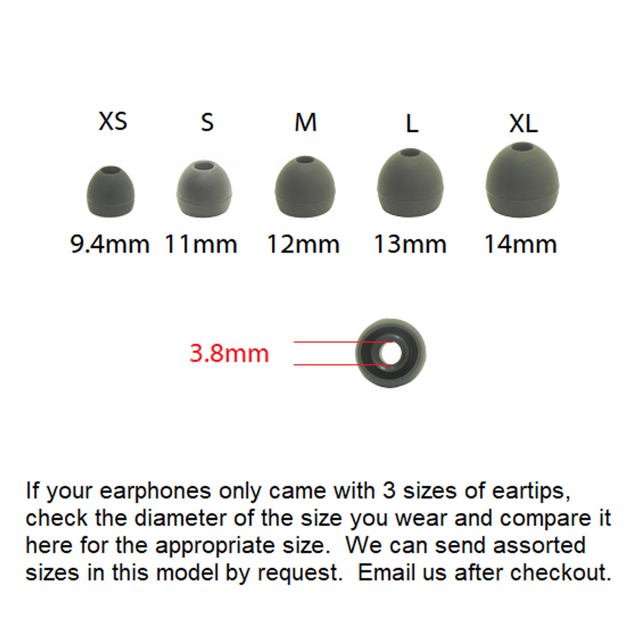 Mee Audio replacement earbud tips extra small