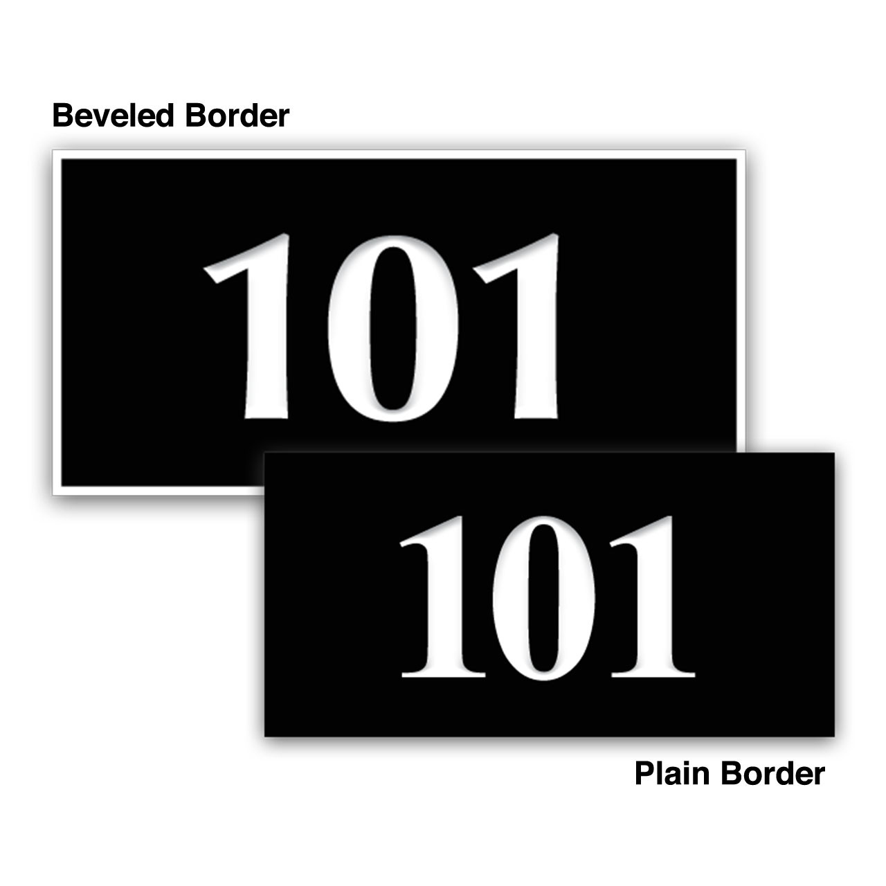 Custom Engraved Plastic Room Number Signs - 1.5x3