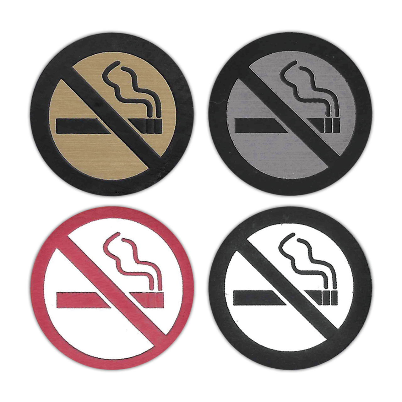 no tobacco sign Engraved No Smoking Symbol Badges