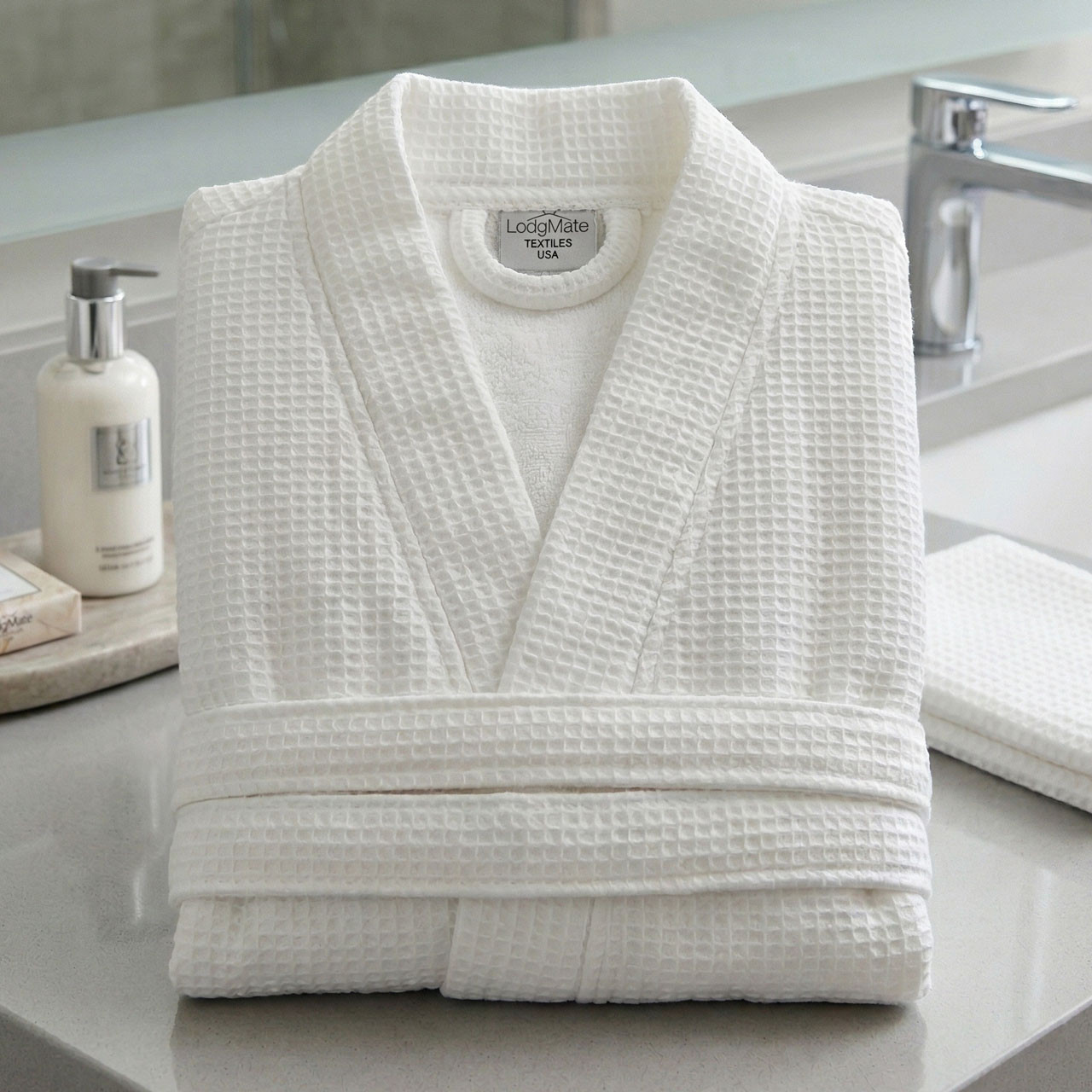 LodgMate Waffle Weave Hotel Bath Robes | National Hospitality