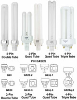 13W Compact Fluorescent PL Double Twin Tube Bulb w/2-Pin Base - 10/pk.