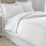 Millennium 250 ct. Striped White Duvet Cover - King 108" x 94"