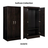 Sullivan Wardrobe Double Door - 32"W x 24"D x 72"H