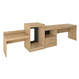 Quincy Streamline Module 4 (Incl. Luggage Bench, Fridge, 2 Drawer Micro Chest, Desk)