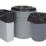 Premium black trash liners for sharp and heavy trash loads
