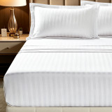 LodgMate Striped Tone-On-Tone Top Sheets & Pillow Shams