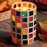 Mosaic Tile Candle Lamp