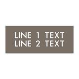 Essential Basic Engraved 2-Line Informational Sign - 10" W x 4" H