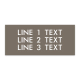 Essential Basic Engraved 3-Line Informational Sign - 11.5" W x 5" H