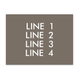 Essential Basic Engraved 4-Line Informational Sign - 8" W x 6" H