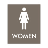 Essential Basic Engraved Women's Restroom Sign - 7.5" W x 9" H