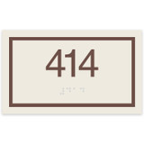 Deluxe 3" x 5" ADA Braille Room Number Sign