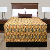 Leaves Quilted Polyester Bedspreads - Fitted Style