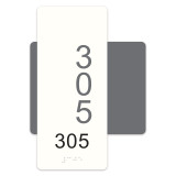 Highrise 5" x 7" ADA Braille Room Number Sign