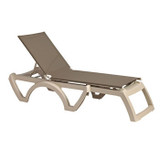 Jamaica Sling Chaise - Sandstone Frame/Taupe Sling