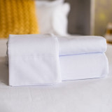 Thomaston Mills Luxury 250 ct. White Sheets and Pillowcases
